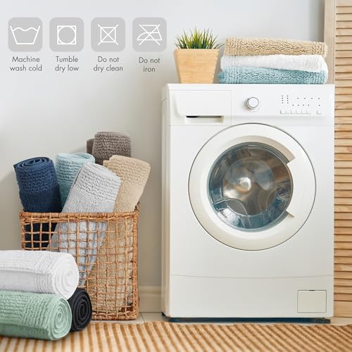 Madison Park Splendor Reversible 100% Cotton Bath Rug, 20 x 30, White - Image 6