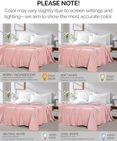 Southshore Fine Living 2-Pack Twin XL Flat Sheets Only Microfiber Pink - Image 5
