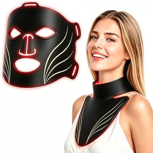 Red Light Therapy Mask for Face & Neck,4 Modes,850nm NIR by Unknown