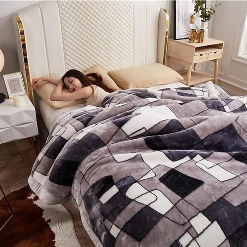 9 lbs Korean Mink Blanket Queen Size 79×91 inch,2 ply Soft Warm Plush Flannel Blanket for The Cold Night. - Image 4