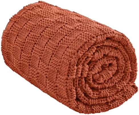 Knitted Weighted Blanket for Adult, No Beads Heavy Blanket 60"x80" 12lbs by Unknown