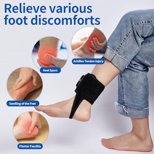 Cordless Ankle Heating Pad, Red Light Ankle Massager for Pain Relief, Foot Heating Pad for Left Right Feet, with Adjustable Vibration and Heat Settings - Image 2