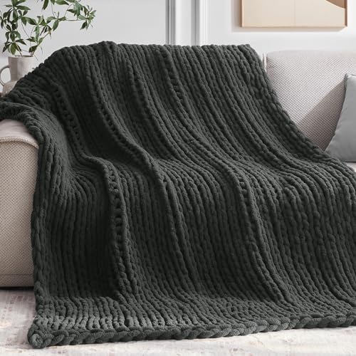 Negwoo Chunky Knit Throw Blanket, Knitted Throw Chenille Yarn, 60"*80" by Unknown