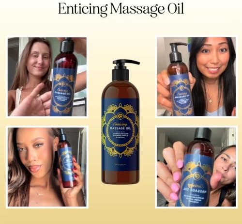 Luxurious Vanilla Massage Oil for Couples - Easy Glide Non Greasy Sweet Vanilla Sensual Massage Oils for Date Night with Silky Smooth Sweet Almond Oil Coconut and Jojoba - Vegan Non GMO & Gluten Free - Image 2