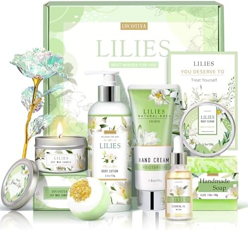 Gifts for Women, Birthday Gifts for Women, Lilies Self Care Set by LUCOTIYA