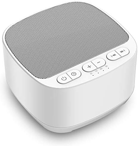 Magicteam Sleep Sound White Noise Machine with 40 Natural Soothing Sounds and Memory Function 32 Levels of Volume Powered by AC or USB and Sleep Timer Sound Therapy for Baby Kids Adults (B-White) by Magicteam