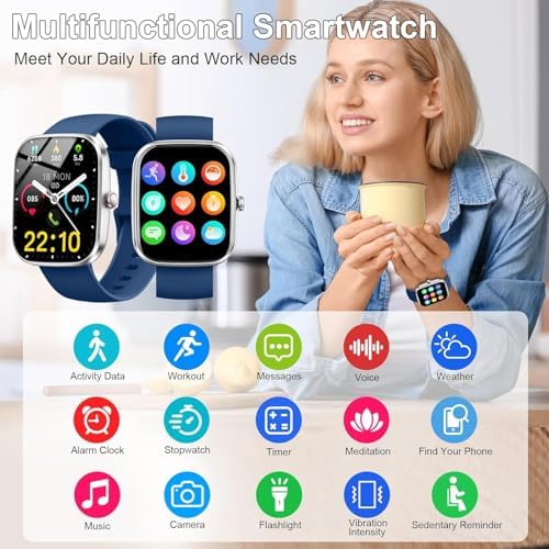 Matast Smart Watch, 1.91" Smartwatch for Men Women (Answer/Make Call), Fitness Tracker with 100+ Sport Modes, IP68 Waterproof, Heart Rate/Sleep Monitor, Spo2, Pedometer, Activity Tracker for Android - Image 2
