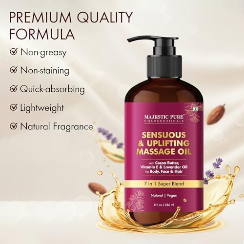 Majestic Pure Cocoa Mint Massage Oil, Cooling Scented Blend, 8 Fl Oz - Image 2