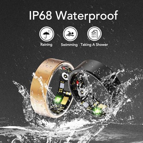 Smart Health Ring Fitness Tracker for Men Women, Sleep, Stress & Activity Monitoring, IP68 Waterproof, Long Lasting Battery, No Subscription Fees, Compatible with iOS & Android, Rose Gold 8 - Image 6