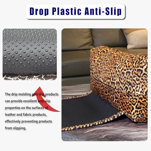 Adjustable Headrest Pillow for Recliners and Armchairs - Non-Slip Velvet Cushion for Neck Support and Pain Relief (Leopard) - Image 3