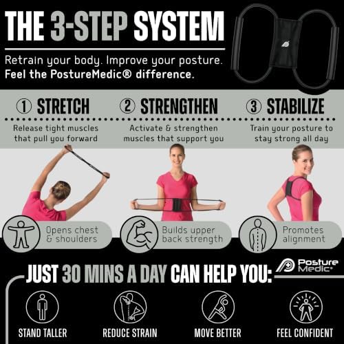 PostureMedic Original Strength Dynamic Posture Corrector for Men & Women – Active Resistance Training System for Back, Neck & Shoulder Pain Relief – Strengthen Muscles & Improve Alignment - XL - Image 3
