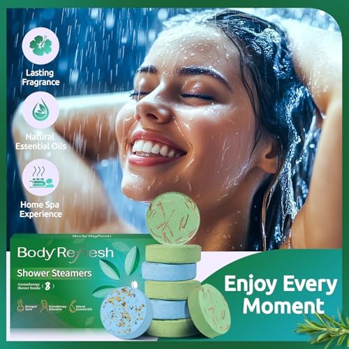 Shower Steamers Aromatherapy - 8 Pack Shower Bombs with Natural Essential Oils, Birthday Gifts for Women Self Care Relaxation Home SPA Stress Relief Eucalyptus for Shower, Gifts for Women Her Mom - Image 2