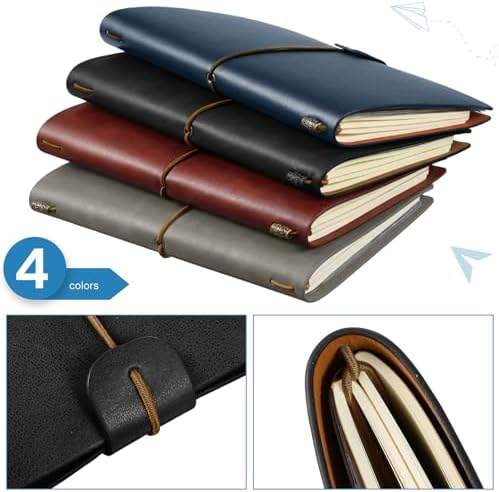 Sabary 16 Pcs Standard Size Refillable Leather Journal Bulk, Retro Color - Image 6