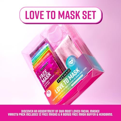 Freeman 14 Piece Love To Mask Variety Pack, Face Masks - Image 2