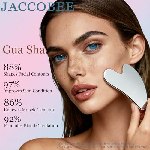Stainless Steel Facial Gua Sha Tool Set, Ice Roller for Face&Eyes - Image 2
