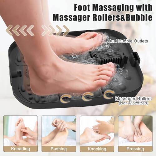 Collapsible Foot Spa Bath with Massager and Heat and Bubble Jets, Temperature Control, Remote Control, Pumice Stone, Pedicure Foot Spa for Relaxation Gift for Women Man - Image 4