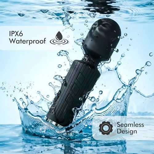 Portable Quiet Vibrating Mini Massager for Women & Men, Personal Handheld Electric Massager for Back Neck Shoulder Muscle Pain Relief & Relaxation, 20 Modes 8 Speeds (Black) - Image 4