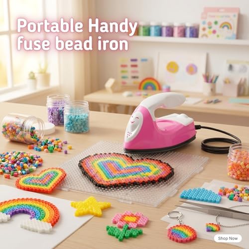 Honoson Mini Craft Iron with Charging Base Tiny,Pink - Image 4