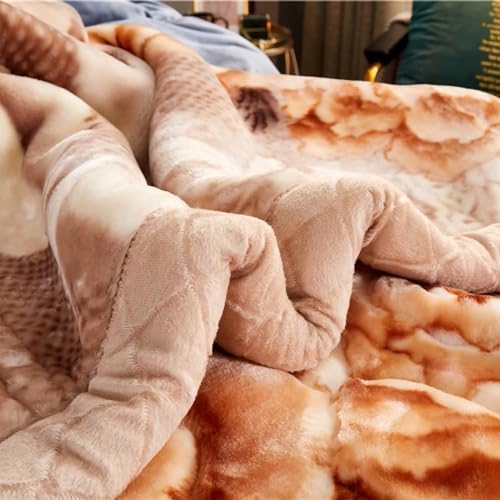 Korean Mink Blanket 59×79 inch, Silky Soft and Warm,2 Ply Reversible Raschel Bed Blanket for Single Bed. - Image 3