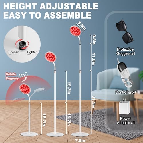 LanSuper Red Light Therapy for Face & Body, Red Infrared Light Therapy Lamp - Image 6