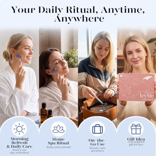 BAIMEI IcyMe Gua Sha & Jade Face Roller Set,Facial Beauty Skin Care Tools - Image 4