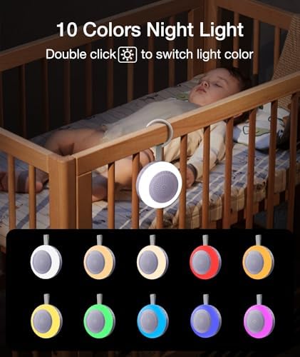Portable Sound Machine,LEICEX White Noise Machine,33 Soothing Sound 10 Colors Night Light Sleep Machine for Baby Kids,Timer and Memory, Travel Sound Machine for Sleep Office Privacy Travel(Purple) - Image 3