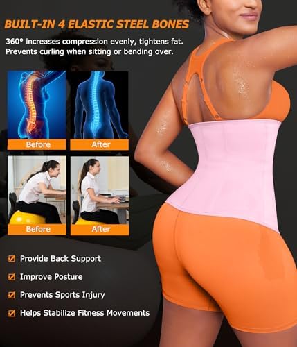 TrainingGirl Waist Trainer for Women Working Out Trimmer Sweat Belly Band - Image 5