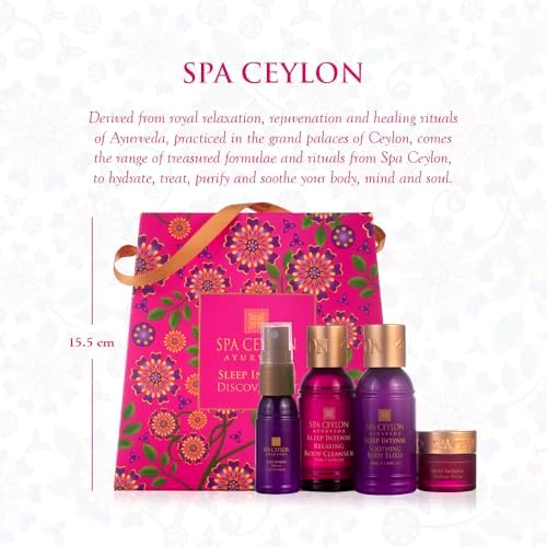 Spa Ceylon Ayurveda Sleep Intense Discovery Set – 4-Piece Natural Calming Gift Set with Neroli, Lavender & Ylang Ylang – Body Cleanser, Body Elixir, Dream Mist & Dream Balm - Image 2