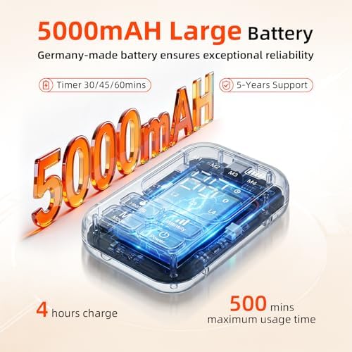 Cordless Heating Massage Belt for Lower Back Soothe Discomfort - 5000mAh Adjustable Heat Therapy Wrap with 4 Vibration Modes - Portable Heating Pad for Muscle Relaxation, Ideal Gift for Men & Women - Image 3