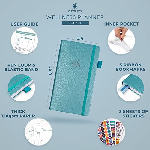 Clever Fox Wellness Planner & Food Journal Small Aquamarine - Image 2