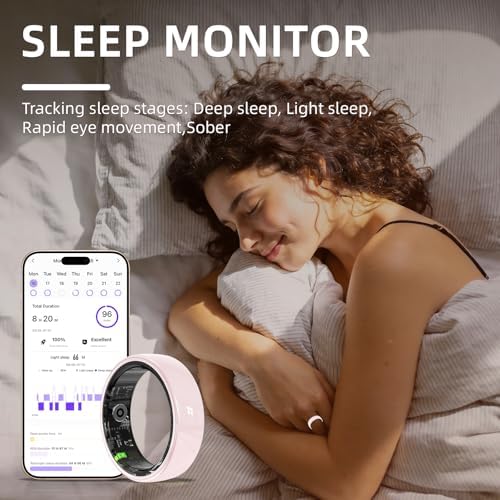 Ceramic Smart Ring for Women,Fitness Tracker with Sleep Monitor - Image 4