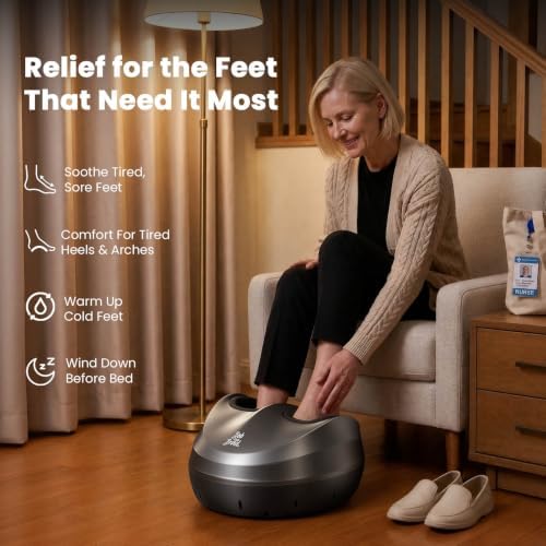 BOB AND BRAD Foot Massager Machine with Heat, FSA Shiatsu Foot Massager for Plantar Fasciitis & Neuropathy with Kneading & Compression HSA Eligible, Cordless Remote Control, Gift for Family, Size 14 - Image 6