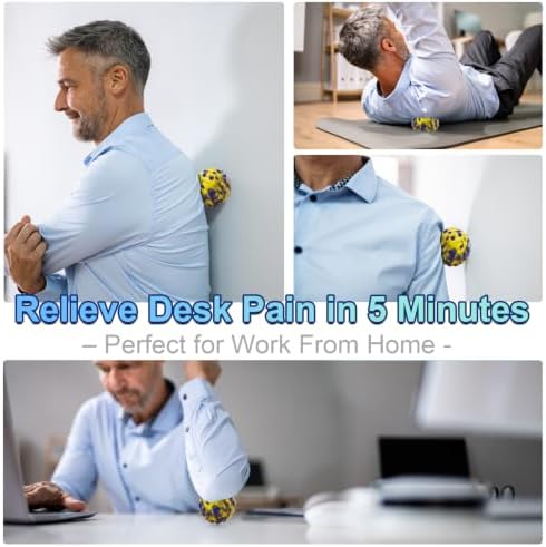 Deep Tissue Massage Ball for Exercise & Recovery - SGS Certification - Targets Back, Shoulder, Legs&Feet - Relieves Muscle Knots, Joint Pain&Tightness, Pressure Point Therapy- Myofascial Release Ball - Image 6