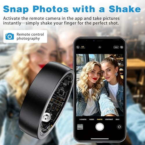 Smart Ring Women Men, Fitness Tracker, No Subscription, Sleep, Black 13 - Image 5