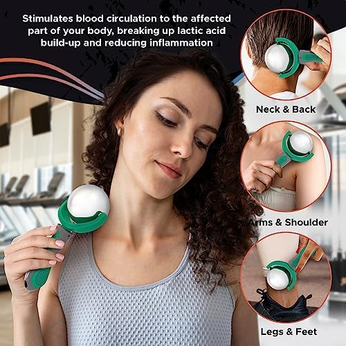 PRIME Fitness Cold Massage Roller Ball | Cold Therapy | Ice Roller Ball with Handle | cryo Stick | Relieve Muscle Pain (Green) - Image 5