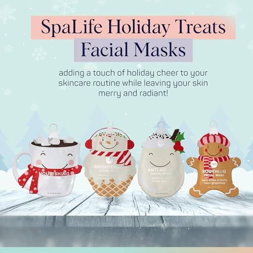 SpaLife Beauty Holiday Treats Christmas Face Mask Bundle | Korean Facial Mask | Hydrating, Soothing and Moisturizing Sheet Mask Set | Gifts & Stocking Stuffers for Women | 12 Pack - Image 5