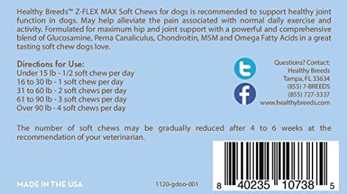 Healthy Breeds Goldendoodle Z-Flex Max Hip and Joint Soft Chews 50 Count - Image 4