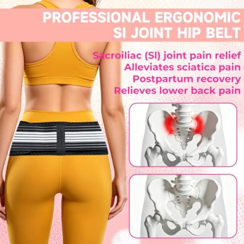 SI Joint Belt Plus for Women, Size XL, Sacroiliac Support & Sacral Brace - Image 5