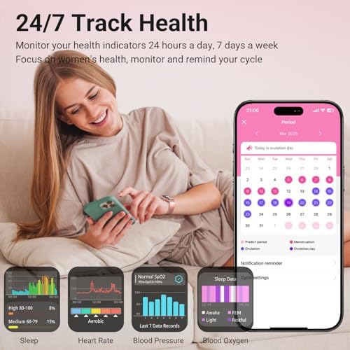 Smart Watches for Women - 1.83'' HD 2026 Fitness Tracker with Answer and Make Calls with Heart Rate Sleep SpO2 Monitor 120+ Sport Modes and IP68 Waterproof with Compatible iPhone and Android (Pink) - Image 4