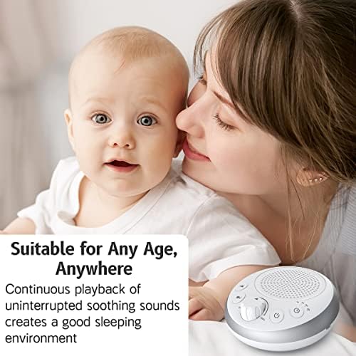 Loud Pink Noise Sound Machine Sleep Machine Nostop 30 Soothing Sounds for Baby Kids Adults Sleep Pinknoise Machine 36-Level Vol Auto-Off Timer Memory Function for Home Travel Office - Image 5