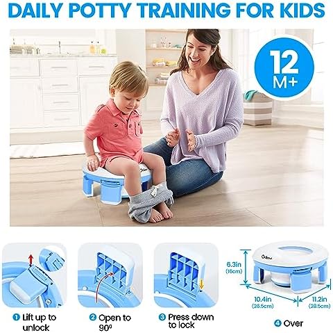 Orzbow Portable Potty Training Chair for Toddler, Travel Emergency Toilet - Image 3