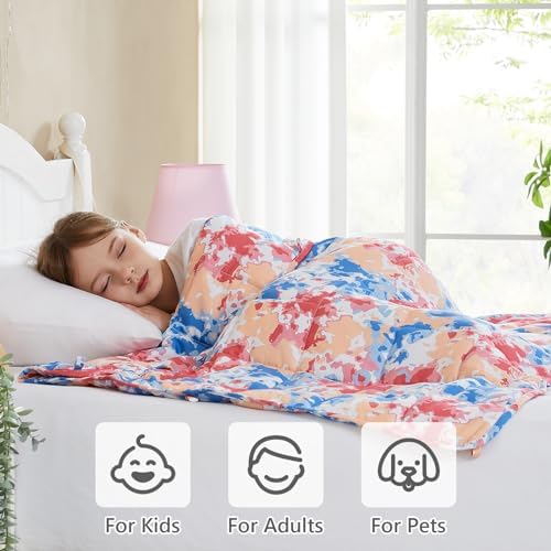L'AGRATY Weighted Blanket - 36"x48" 5lbs Microfiber Material with Glass Beads Small Blanket for All-Season Summer Fall Winter Soft Thick - Image 5