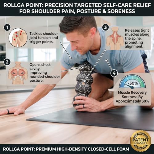 Rollga Point - Curved Foam Roller for Headache & Back Pain Relief, 14 inch - Image 4