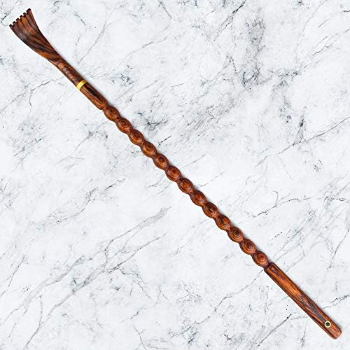 Tomorotec 100% Natural Bocote Wood Back Massager for Itching Relief, Long Sturdy Therapeutic Bamboo Back Scratchers, Body Relaxation Massager - Image 6