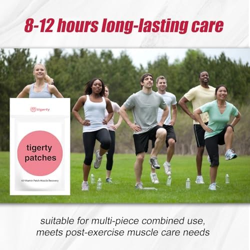 tigerty Vitamin Patch – Muscle Recovery, 60 Pcs (6 Paste x 10 Sheets) Vitamin Muscle Recovery Patch, with Magnesium & B Vitamins & Protein, Post Workout Soreness Relief, Soothe Muscle After Exercise - Image 3