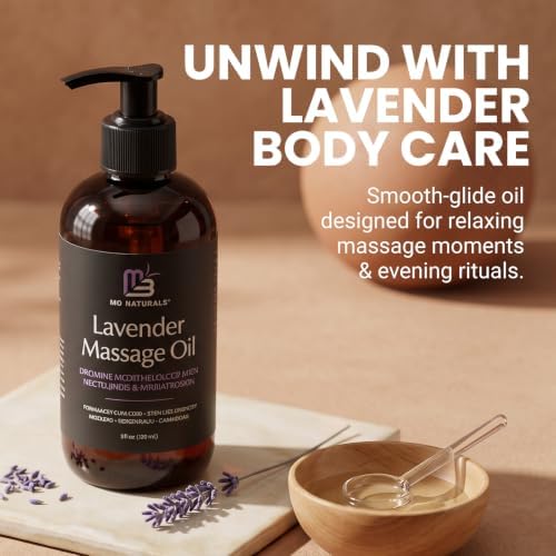 Lavender Sensual Massage Oil with Collagen and Stem Cells, 8 fl oz by M3 - Image 6