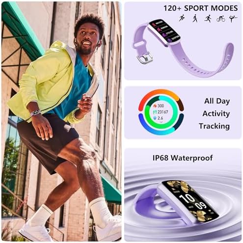 Health Fitness Tracker, Smart Watch with 24/7 Heart Rate, Activity Tracker with Blood Pressure and Blood Oxygen Monitor, 120 Sport Mode Waterproof Sleep Tracker for Women Men - Image 3