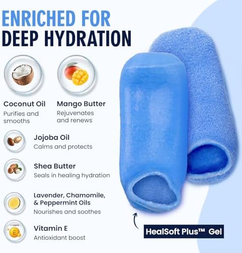 Dr. Frederick's Original Moisturizing Gel Socks, Blue Haven, 1 Pair - Image 3
