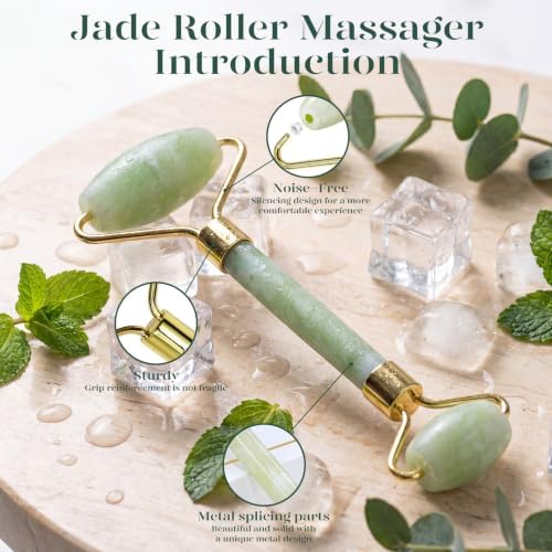 BAIMEI IcyMe Jade Roller & Gua Sha Facial Tool Set for Face Depuffing - Image 2