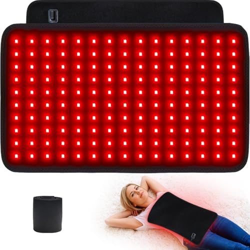 Red Light Therapy for Body Large 19.8" x 12" Infrared Heating Pad Wrap for Back Waist Shoulder Knee Feet Joints Pain Relieve, Diminish Inflammation, Ideal Gift by FEANGLI